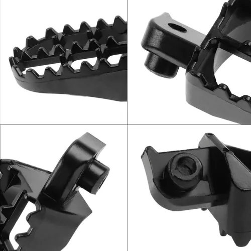 Vista 7 de FLYPIG Estriberas de aluminio Reposapiés Reposapiés para Dirt Bike 50 70 90 110 PW50 TW200 XR50R XR70 CRF50 CRF50F CRF70 CRF70F CRF80F CRF100F Negro