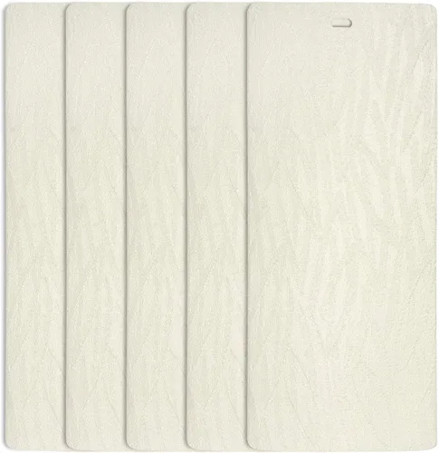 Vista 6 de DALIX Orleans - Láminas de textura vertical color marfil para ventana, 46.5, paquete de 5