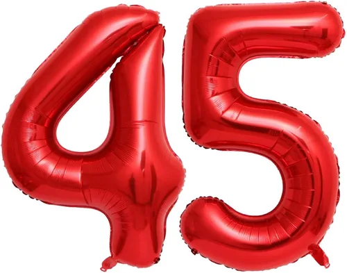 Vista 13 de Globos rojos de 40 pulgadas con el número 10, globos gigantes de 10 globos rojos de cumpleaños 10 globos rojos de cumpleaños 10 globos de 10.º