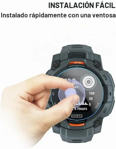 Vista 2 de Protector de pantalla compatible con Garmin Instinct 3 1.772 in
