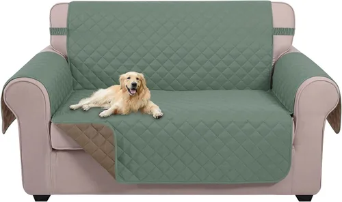 Vista 92 de U-NICE HOME Funda para sillón reclinable, reversible, con correas elásticas, resistente al agua, protege de perros y mascotas, sillón pequeño