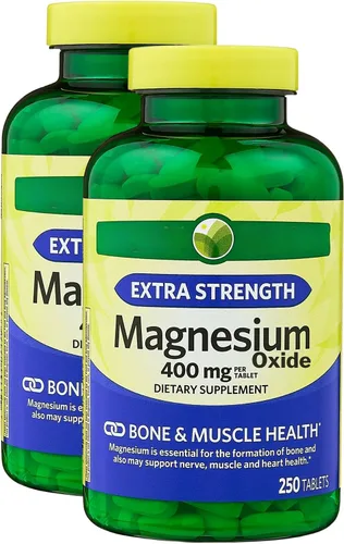 Vista 9 de KP+ Óxido de magnesio 400 mg 250 tabletas Apoya la salud ósea, nerviosa y muscular Suplemento de magnesio extra fuerte Paquete de 1