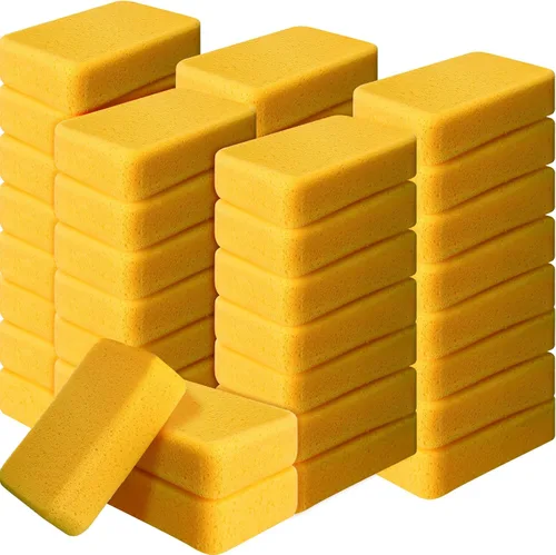 Vista 10 de Tioncy 6 esponjas grandes a granel de 7.5 x 5.5 x 1.9 pulgadas, lechada de espuma para lavado de autos, esponja de limpieza y lavado, espuma
