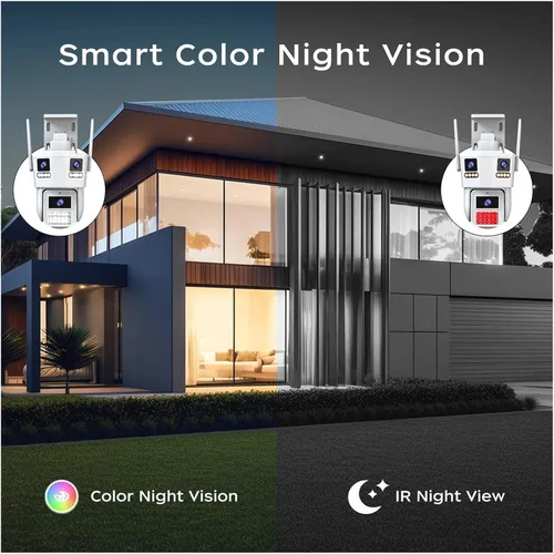 Vista 5 de 6K tres lentes 5G WiFi PTZ cámara IP de seguridad al aire