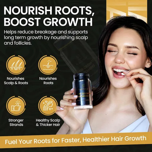 Vista 2 de Las mejores vitaminas para el crecimiento del cabello para mujeres y hombres apoyan el crecimiento del cabello más rápido y una mejor salud