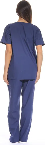 Vista 3 de Just Love uniforme médico con cuello en V para mujer