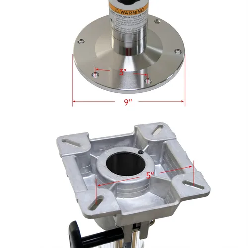 Vista 5 de Pedestal de aluminio ajustable para asiento de barco, base de silla de barco con altura ajustable de 13 pulgadas a 19 pulgadas