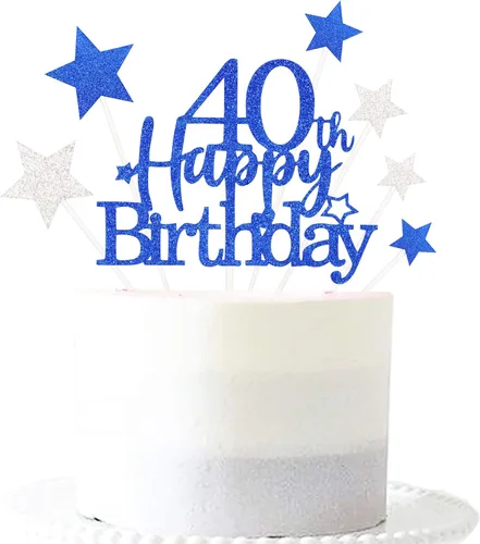 Vista 9 de Decoración brillante para tarta de primer cumpleaños feliz con estrella, adornos personalizados para tarta de 1 cumpleaños, decoraciones de fiesta