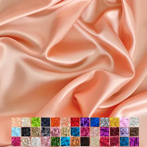 Vista 13 de Yard - Tela de satén sedosa elástica de alta calidad - Tela para vestidos y faldas - Suave como la seda, brillo metálico, ideal para bodas y diseño