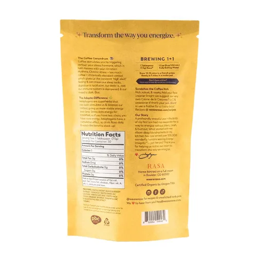 Vista 2 de Rasa Original (versión de dieta AIP) – Alternativa de café de hongos adaptogénicos Hecho para dieta de protocolo autoinmune – Sin solanáceas Sin