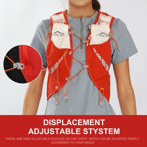 Vista 15 de INOXTO - Chaleco de hidratación, mochila ligera para correr en el agua, con bolsa de vejiga de agua de 1.5 litros, mochila para senderismo