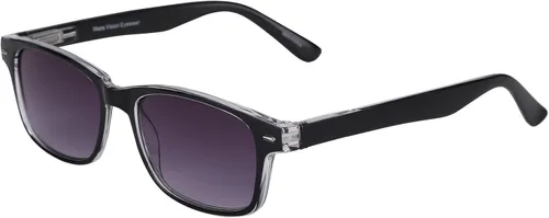 Vista 3 de El Summerville" Sun Reader - Retro rectangular, gafas de sol de lectura de marco completo para hombres y mujeres - Estuche duro incluido
