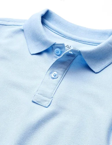 Vista 2 de Nautica Camisa polo de manga corta para uniforme escolar grande, cierre de botón, tela de piqué cómoda y suave