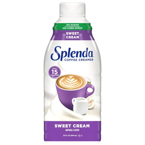 Vista 12 de SPLENDA Crema de café de vainilla francesa baja en calorías, sin azúcar, botella de 8 onzas líquidas