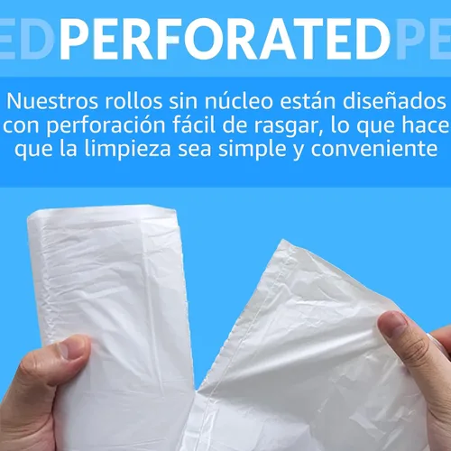 Vista 5 de Reli. Bolsas de basura de 6 a 10 galones 1000 bolsas transparentes Baño Fuertes Basura