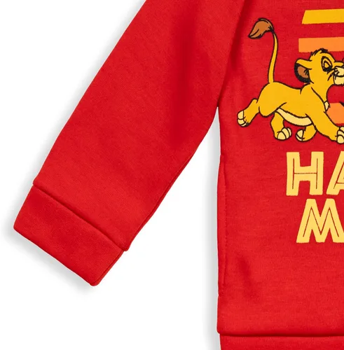 Vista 6 de Disney Lion King Simba Pumbaa Timon - Conjunto de sudadera con capucha y pantalones de vellón para niños grandes