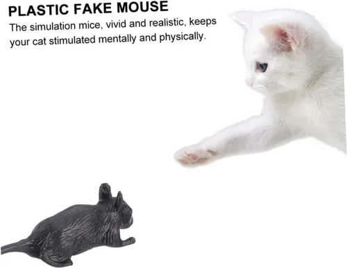 Vista 8 de Vaguelly 10pcs Realistic Halloween Fake Mouse Prank Scary Plastic Mice for Party Decorations Creepy Simulation for and Themed Events