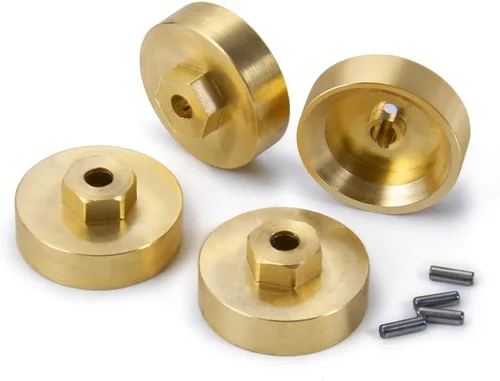 Vista 6 de RCLions 4 unids Heavy Duty latón rueda hexagonal adaptador 0.197 in para AXIAL SCX24 AXI90081 AXI00001 AXI00002 1:24 RC Crawler Actualizaciones