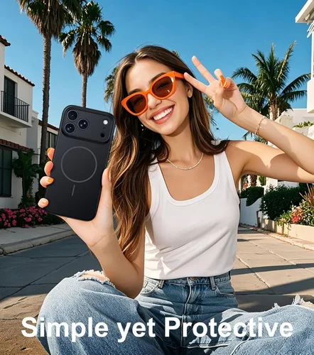 Vista 5 de MOZOTER Funda magnética para iPhone 17 Pro / iPhone 18 Pro, color negro
