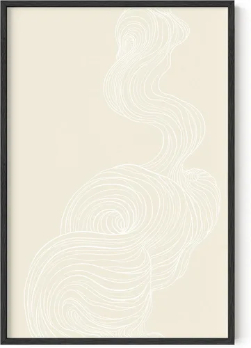 Vista 22 de HAUS AND HUES Impresiones artísticas abstractas en blanco y negro para decoración de pared moderna de mediados de siglo, arte abstracto en blanco