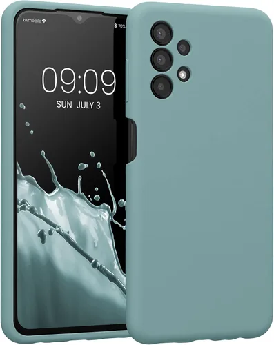 Vista 178 de kwmobile Funda compatible con Samsung Galaxy A13 4G - Funda delgada de silicona TPU - Acabado suave al tacto - Amarillo radiante