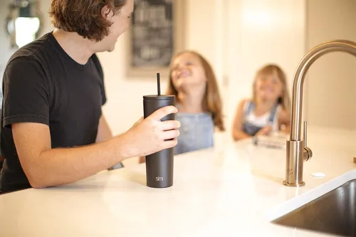 Vista 6 de Simple Modern - Vaso aislado con tapa abatible y tapa con pajilla de Los Vengadores de Marvel, botella de agua reutilizable de acero inoxidable