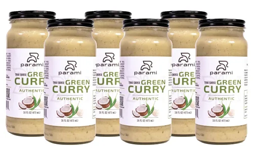 Vista 22 de Parami Salsa de curry tailandés tamaño 16 onzas (sin gluten, sin lácteos, sin nueces) (paquete de 1, verde)
