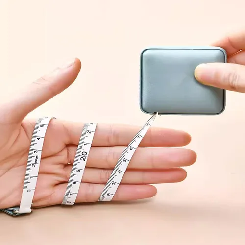 Vista 5 de Cinta métrica suave para el cuerpo, 59.1 in, 60 pulgadas, cinta métrica de doble escala, cinta métrica retráctil para medición corporal, costura