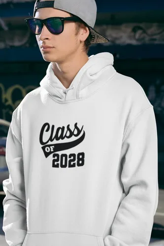 Vista 7 de Adhesivo de graduación para planchar en la clase de 2028, calcomanía para camiseta de secundaria, parche de graduación HTV para graduados