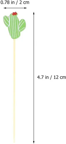 Vista 7 de PUYI Brochetas de bambú desechables, selección de 4.7 pulgadas de palitos de frutas hechas a mano, aperitivo, sándwich de postre, palillos largos