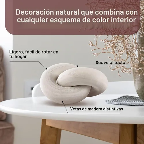Vista 4 de MINCORD Decoración de nudo redondo de madera