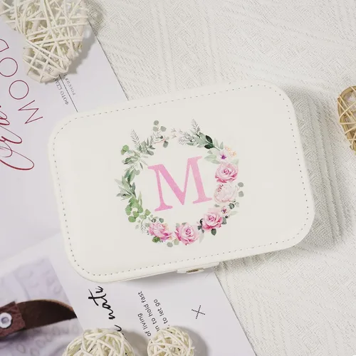 Vista 5 de Joyero de viaje para niñas, joyero, portátil, organizador de joyas, regalo para mujeres, mamá, hija, amigas, damas de honor, adolescentes, niñas