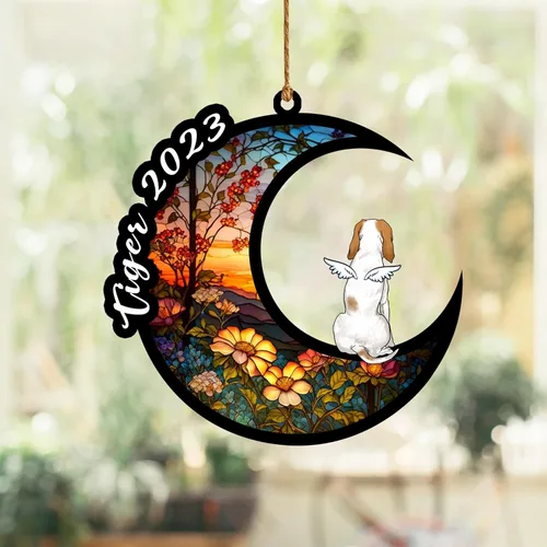 Vista 9 de Nazenti Atrapasoles conmemorativo para perros, adornos de Navidad personalizados para perros, adorno de Navidad, regalos conmemorativos para perros