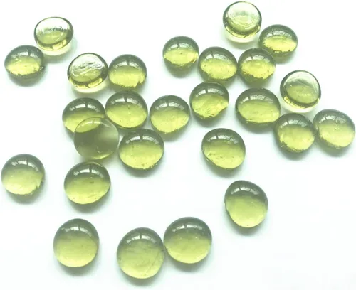 Vista 5 de Piedras planas, piedras preciosas de vidrio de 1 libra para rellenos de jarrones, dispersión de mesa de boda, decoración de rellenos de acuario