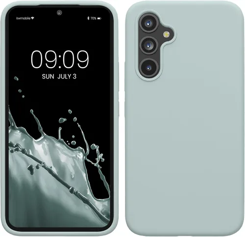 Vista 168 de kwmobile Funda Compatible con Samsung Galaxy A14 5G - Funda de teléfono de TPU y silicona con acabado suave - Verde Lima