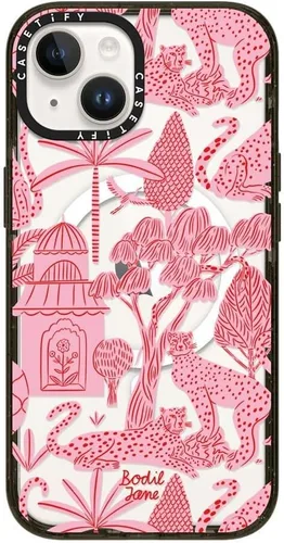 Vista 14 de CASETiFY Impact - Funda para iPhone 13 [protección contra caídas de 6.6 pies/compatible con Magsafe] Black Kingsnake, color negro transparente