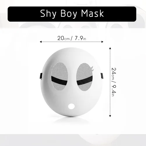 Vista 2 de MCJC Máscara blanca para cosplay, máscara facial divertida de anime