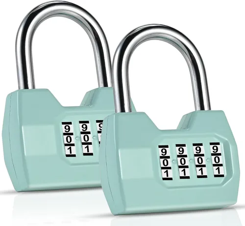 Vista 8 de Cerradura de combinación, cerradura combinada de moda de 4 dígitos, candado de combinación Waterproof Outdoor Gate Locks for Fence, Locker, Sheds