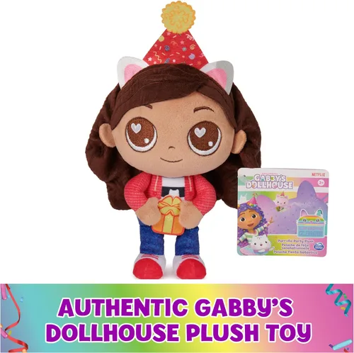 Vista 6 de DREAMWORKS GABBY'S DOLLHOUSE, Celebration Series - Peluches Gabby Girl de 9 pulgadas de alto, juguetes para niñas y niños a partir de 3 años