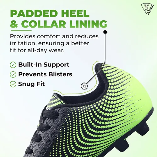 Vista 3 de Vizari USA Stealth - Botines de fútbol para niños y niñas, zapatos deportivos de fútbol para exteriores para niños pequeños, niños grandes, ligeros