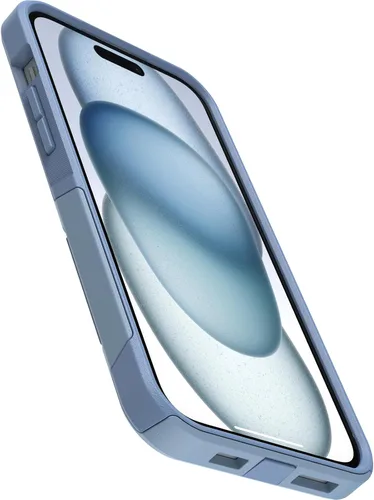 Vista 3 de OtterBox Funda para iPhone 15 Plus y iPhone 14 Plus Commuter Series, mezclilla nítida (azul), delgada y resistente, apta para bolsillo