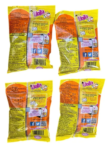 Vista 5 de Hola Lobito Chamoy Rojo Albaricoques Salados 3.5oz Paquete de 4