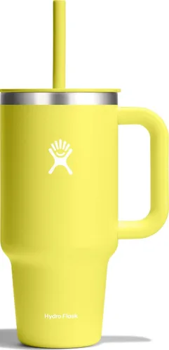 Vista 78 de Hydro Flask Vaso de Viaje con Asa, Tapa y Pajita - Acero Inoxidable Aislado en 24 Oz Aloe