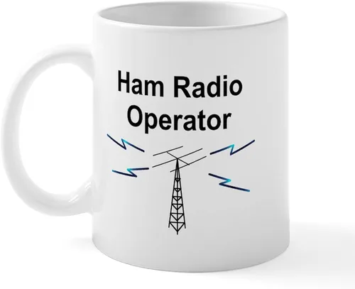 Vista 27 de CafePress Eat Sleep - Taza de café de cerámica con radio, 11 oz (11.0 fl oz)