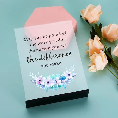 Vista 4 de Regalos navideños para compañeros de trabajo, letrero decorativo de escritorio para empleador, regalo de elefante blanco para amigos, regalos