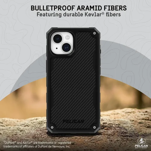 Vista 4 de Pelican Shield Series - Funda para iPhone 13/14 de 6.1 pulgadas [compatible con MagSafe] [protección contra caídas de grado militar de 21 pies]