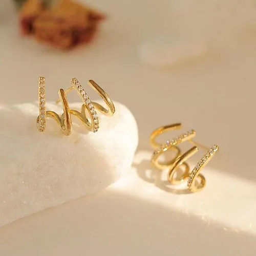 Vista 5 de Aretes magnéticos adelgazantes de acupresión 1 par de aretes de garra para mujer aretes de oreja
