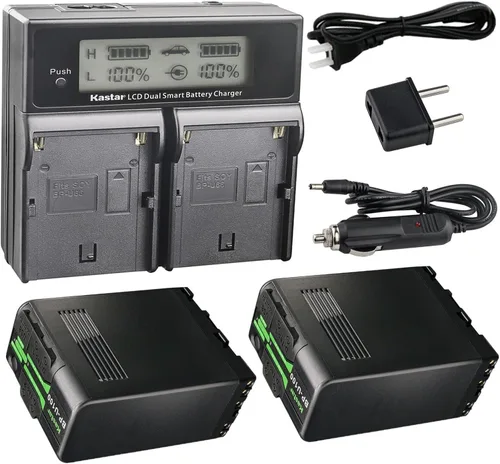 Vista 4 de Kastar BP-U100 AC LCD Cargador rápido dual compatible con Sony PMW-EX3 PMW-EX3R PMW-EX160 PMW-EX260 PMW-EX280 PMW-F3 PMW-F3K PMW-F3L XDCAM EX HD422