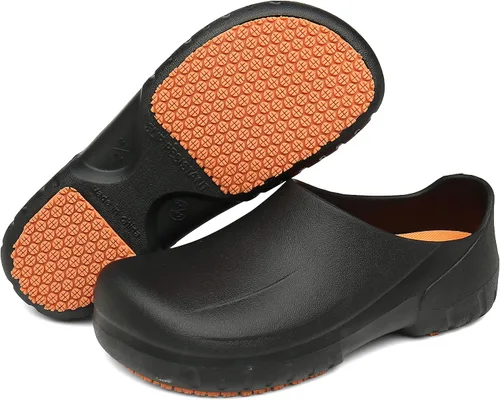 Vista 7 de Zapatos de chef para hombre, zapatos para cocina, zapatos de trabajo antideslizantes para mujer, zuecos cómodos para enfermera, zapatos de cocodrilo