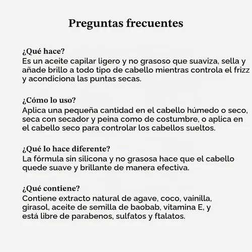 Vista 9 de Agave Healing Oil Tratamiento, aceite suavizante para el cabello, 2 onzas